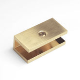 Frameless shower glass U BRACKET SQUARE 10mm glass - Brushed Brass